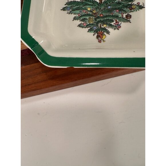 CHRISTMAS Lot of 2 SPODE Items Small Dish and Tree Teacup Ornament. - Picture 8 of 13